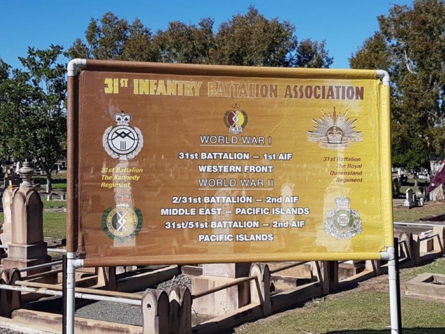 31st Battalion Association Banner - Ipswich Cemetery